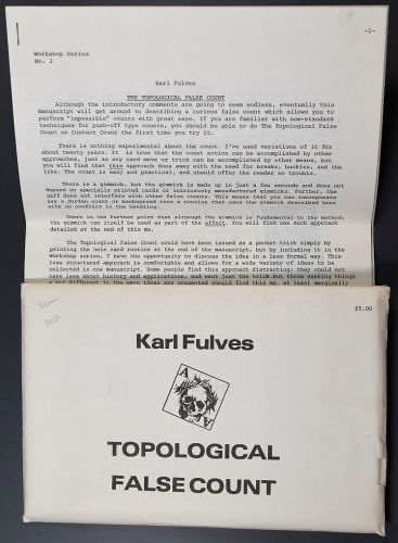 [Ebook]-Workshop Series by Karl Fulves (No 2 - The Topological False Count).