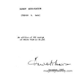 Direct Mind Reading Ebook Cover by Trevor H. Hall